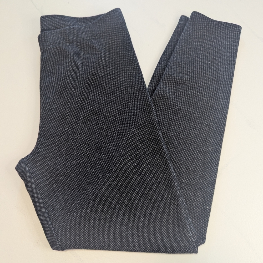 Ann Taylor LOFT Womens Size Medium Black/Gray Pull-on Stretch Fabric Leggings